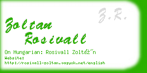 zoltan rosivall business card